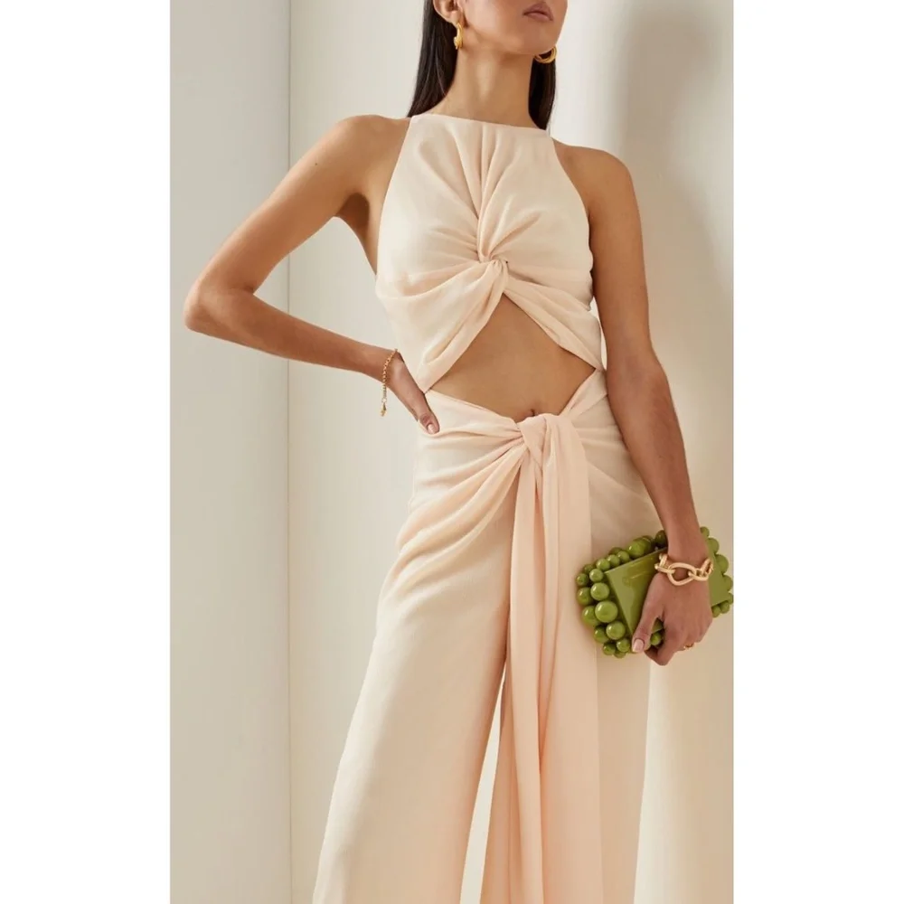 Andrea Iyamah Aminata Jumpsuit in Champagne, Sz L (NWT) - Picture 9 of 15